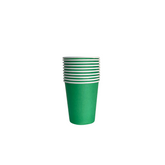 VASO POLIPAPEL COLOR VERDE OSCURO X10